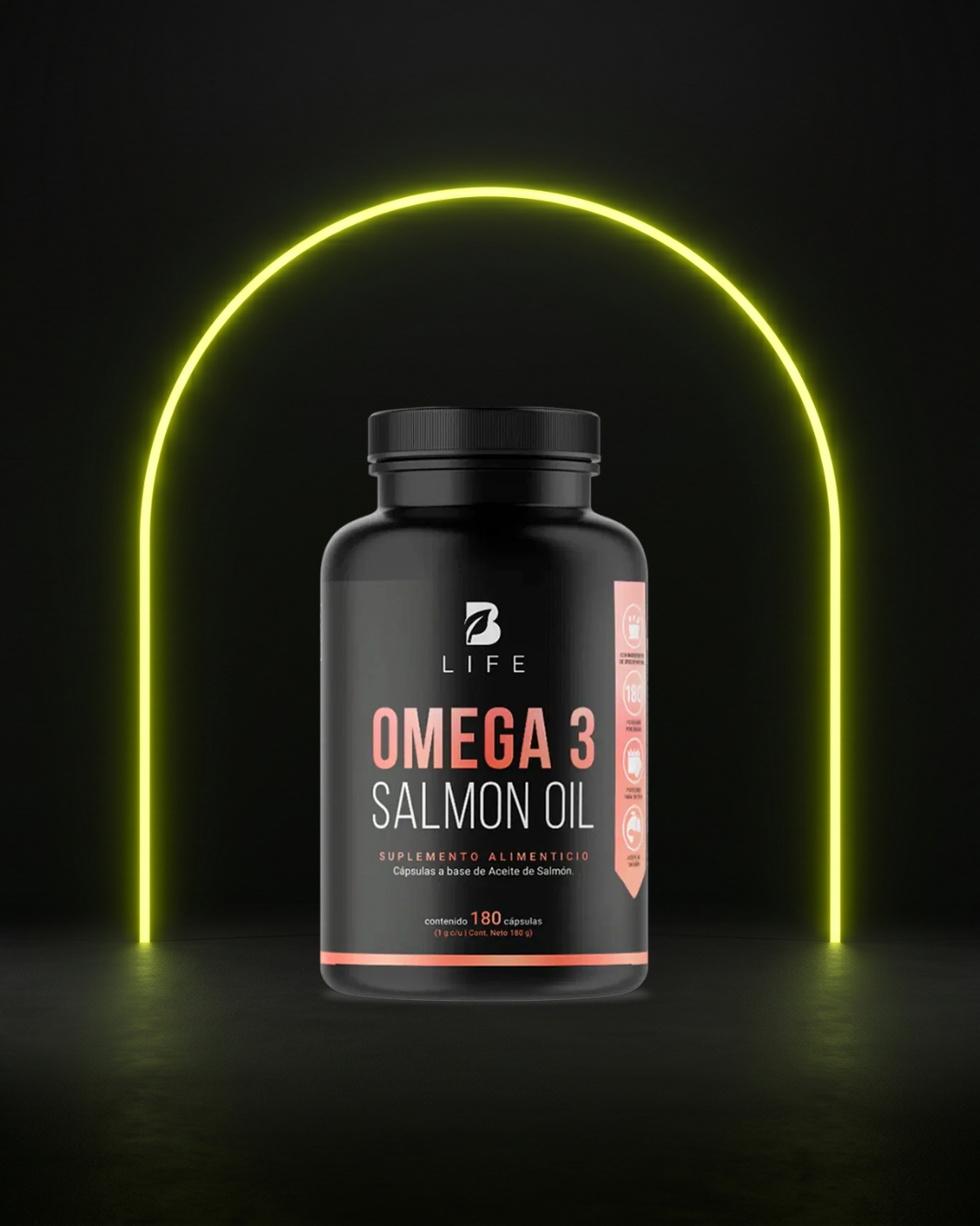 Omega 3 Aceite Puro de Salmón - 1000 mg por porción