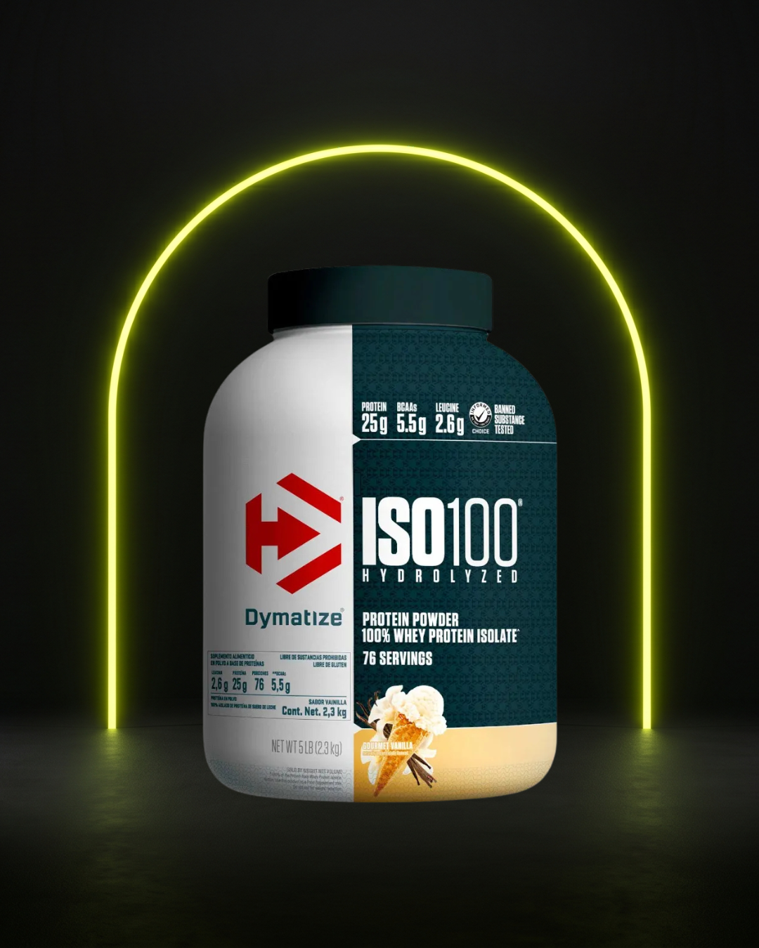 ISO 100 Proteína aislada de suero de leche Dymatize - Vainilla